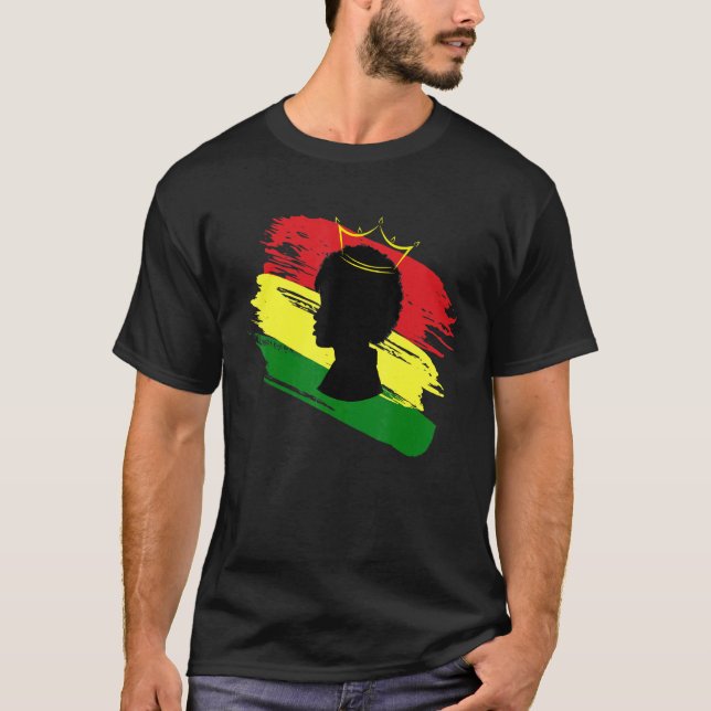 Camiseta Chica Negro Magia Reina Africana Melanin Poder Chi (Anverso)