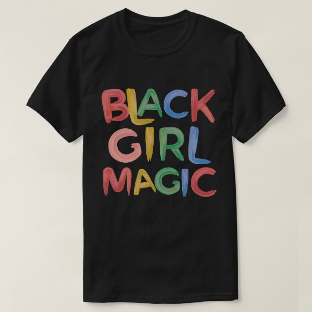 Camiseta Chica negro Magic Melanin Pride Girly (Diseño del anverso)