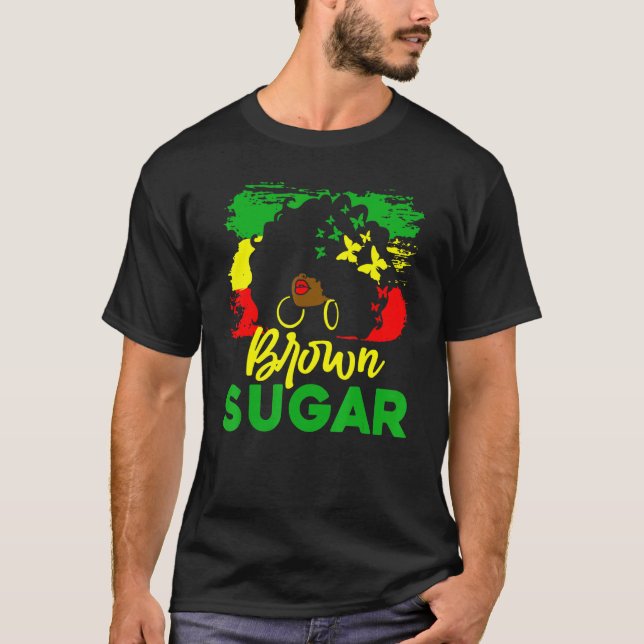 Camiseta Chica negro marrón orgullo africano historia negra (Anverso)