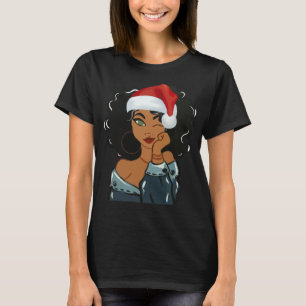 Camiseta Chica negro Navidades mágicos afroamericanos Pajam