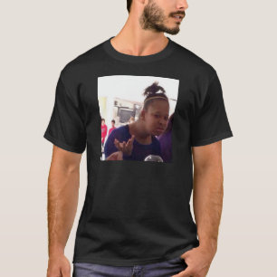 Camiseta Chica negro qué meme
