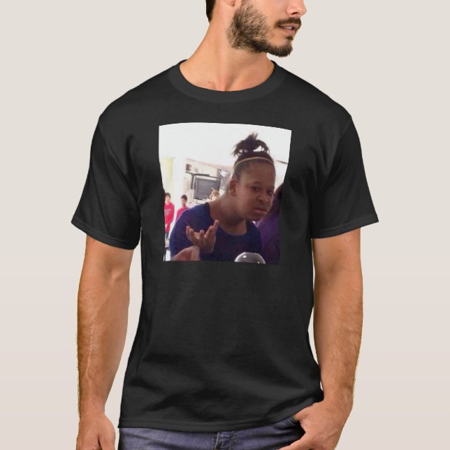 Camiseta Chica negro qué meme (Anverso)