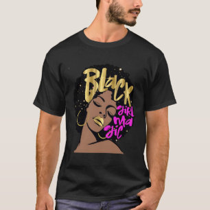 Camiseta Chica negro Regalo mágico Reina africana rosa cali