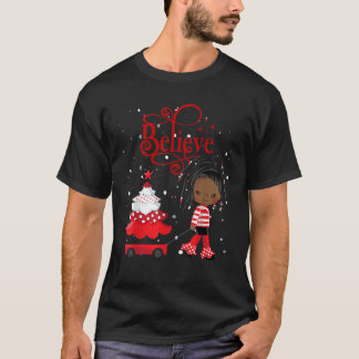 Camiseta Chica negro Santa Festividad