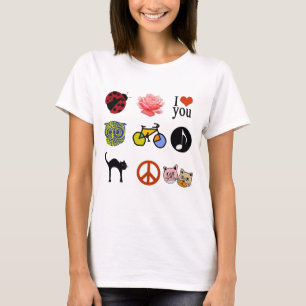 Camiseta chica/niñita agrupada lindo