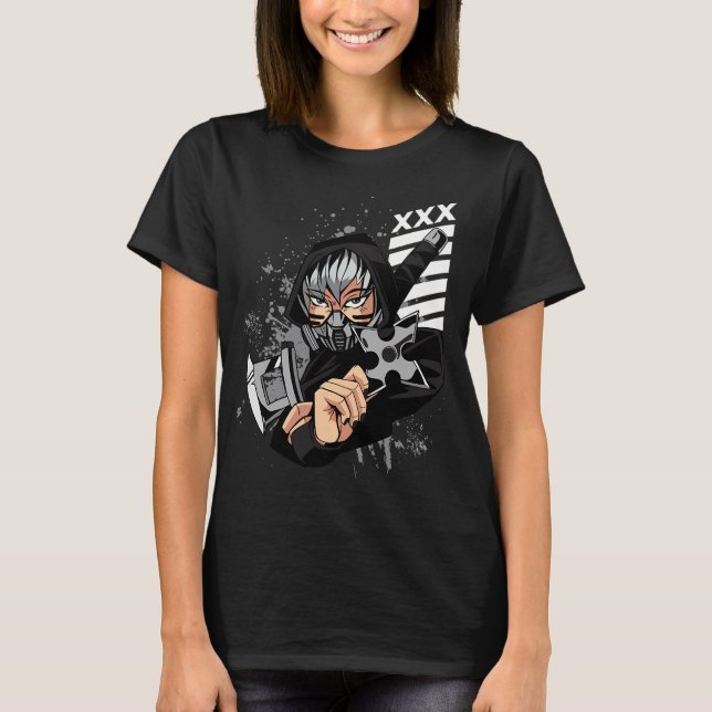 Camiseta Chica ninja. (Anverso)