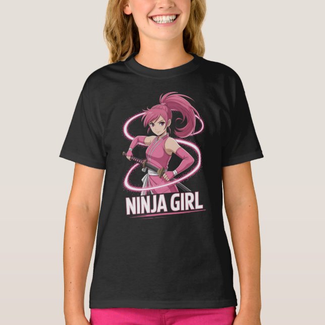 Camiseta Chica Ninja - Cute Anime Kunoichi (Anverso)