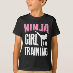 Camiseta Chica Ninja En Entrenamiento Karate Taekwondo S Pa