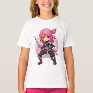 Camiseta Chica Ninja Rosa