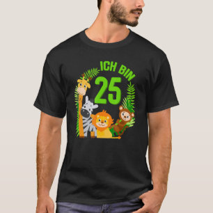 Camiseta Chica Niño I Bin 25 años de edad 25 Jungla de cump