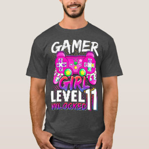 Camiseta Chica Nivel 11 Videojuego desbloqueado 11º cumplea