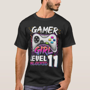 Camiseta Chica Nivel 11 Videojuego desbloqueado 11º cumplea