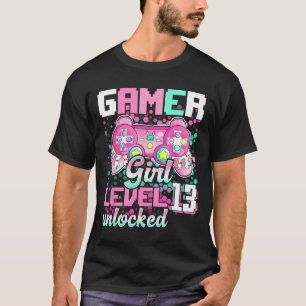 Camiseta Chica Nivel 13 Videojuego desbloqueado 13 cumpleañ