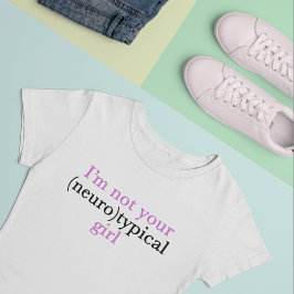 Camiseta Chica no neurotípico adorno de autismo aspie