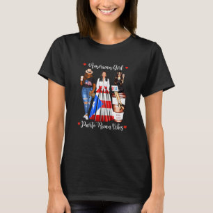 Camiseta Chica norteamericana puertorriqueña vibra puertorr