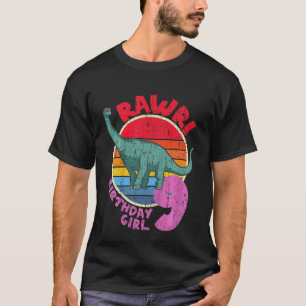 Camiseta ¡Chica Noveno Cumpleaños I Rawr! Brachiosaurus I F