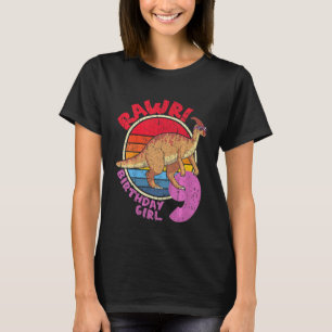 Camiseta ¡Chica Noveno Cumpleaños I Rawr! Parasaurolophus I