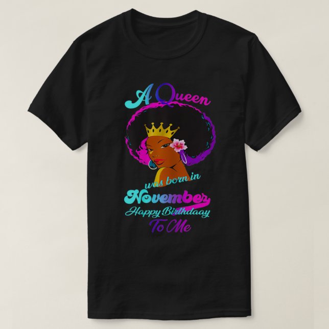 Camiseta Chica Noviembre Nació Una Reina En Noviembre (Diseño del anverso)