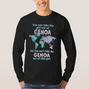 Camiseta Chica orgullosa de Génova Reubicación desde Génova