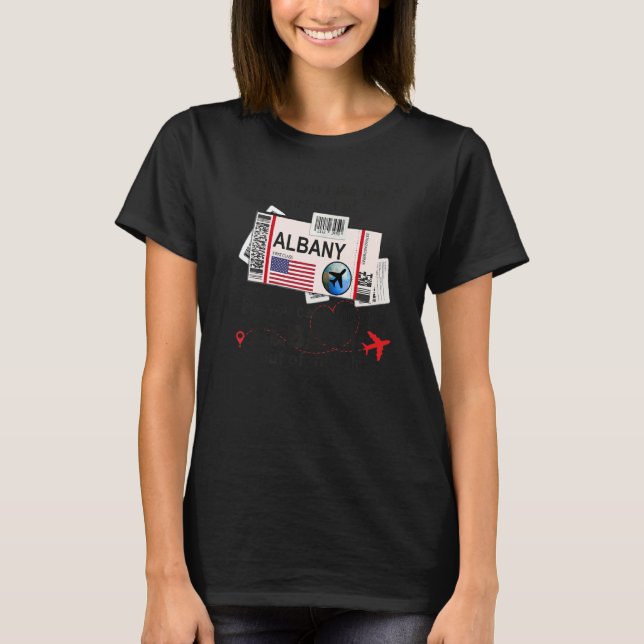 Camiseta Chica orgulloso del Flight Ticket Albany del Alban (Anverso)