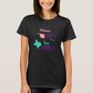 Camiseta Chica orgulloso diseña un chica de Oklahoma en Tex