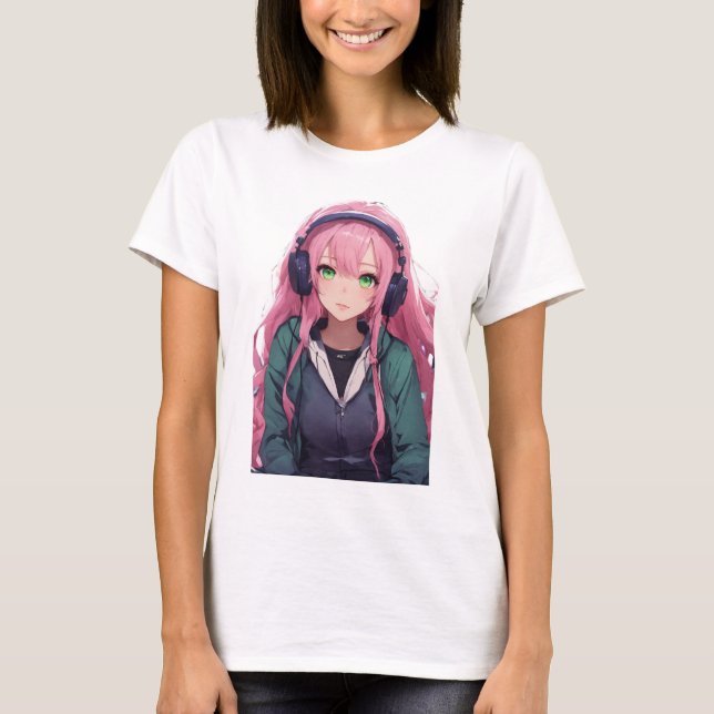 Camiseta Chica Otaku, Personalizado japonés de Kawaii (Anverso)