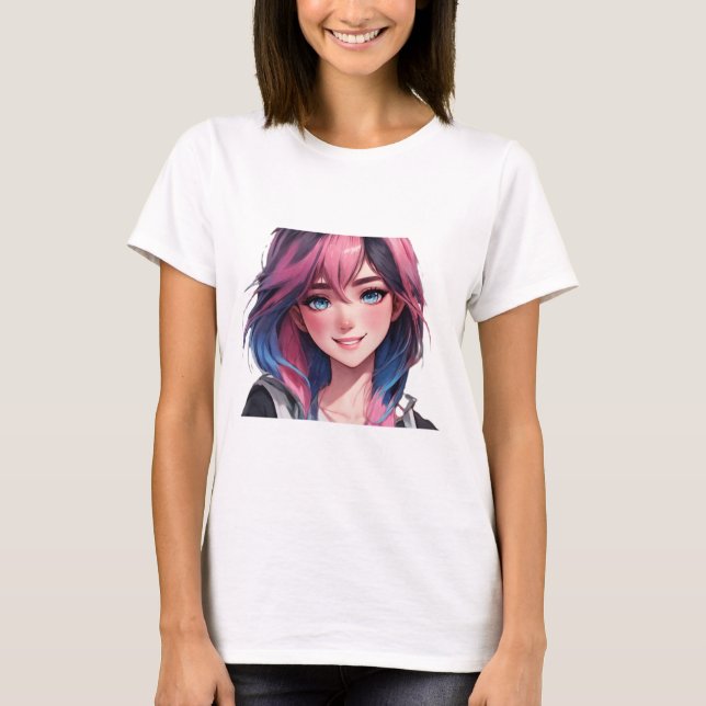 Camiseta Chica Otaku, Personalizado japonés de Kawaii (Anverso)