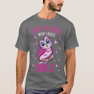 Camiseta Chica Owl Funny Chica que ama a las lechuzas por l