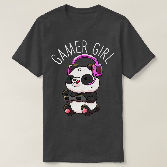 Camiseta Chica Panda Gaming Pandas Videojuego Mujeres Chica (Diseño del anverso)
