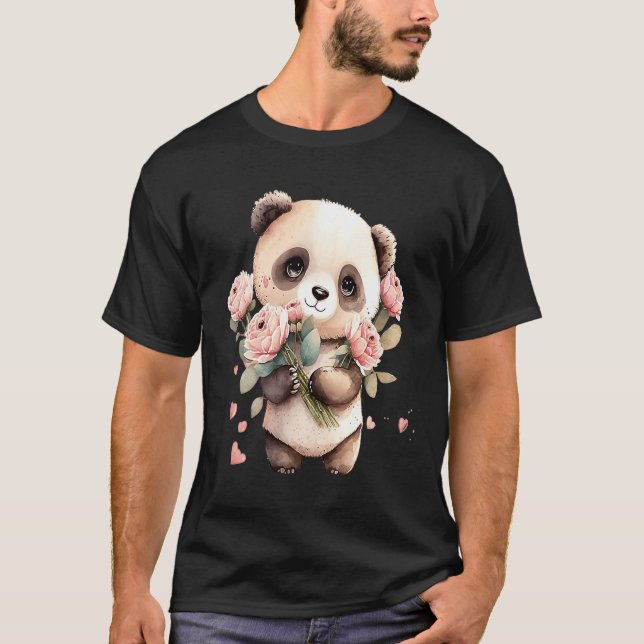 Camiseta Chica panda valentine day mujeres panda oso mamá l (Anverso)