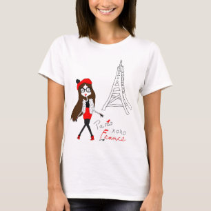 Camiseta Chica parisiense
