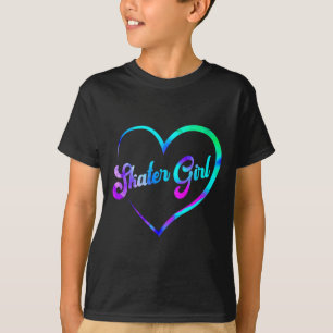Camiseta Chica Patinadora De Monopatín Corazón