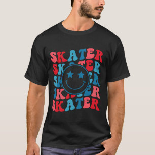 Camiseta Chica Patinadora Retro Amante del Skate Americano