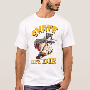 Camiseta Chica patinadora Skate or die