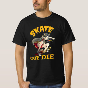 Camiseta Chica patinadora Skate or die