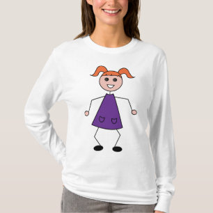 Camiseta Chica Pelirroja Figura de Palotes con Vestido Mora