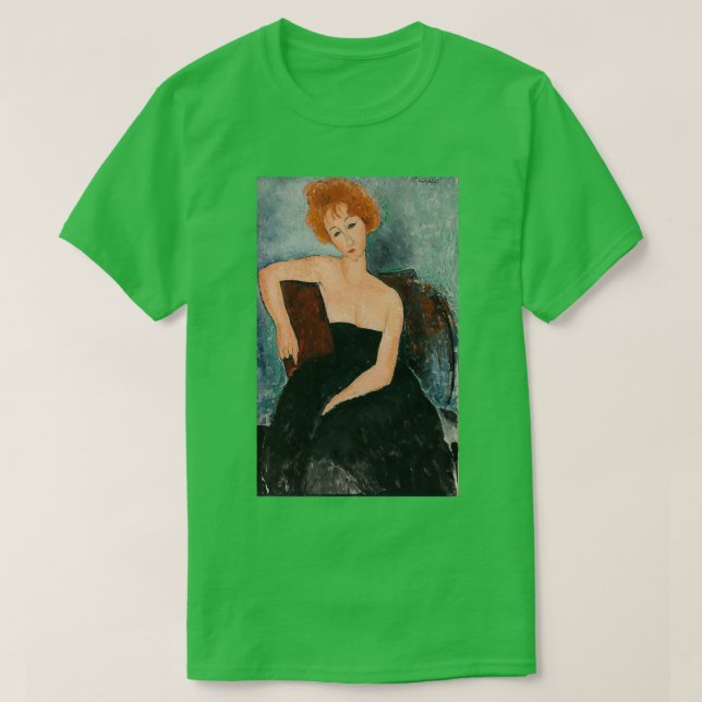 Camiseta Chica pelirrojo vestido de noche por Amedeo Modigl (Diseño del anverso)