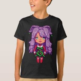 Camiseta Chica pelo púrpura