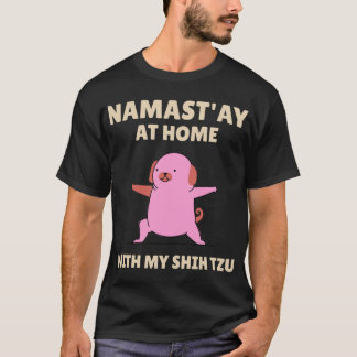 Camiseta chica perro de yoga de pie