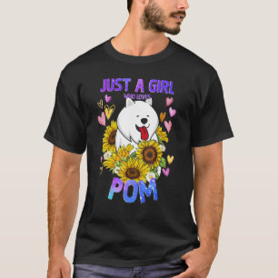 Camiseta Chica Perro Perro Perro Pomerano Perro Mujer Cacho
