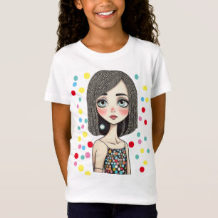 Camiseta Chica Personalizado de moda con polka Dot Dress Ar