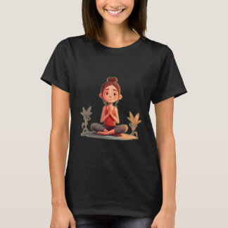 Camiseta Chica personalizado de Namaste meditando