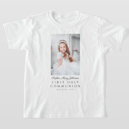 Camiseta Chica personalizado primero foto de la Santa Comun