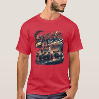 Camiseta chica piloto de stock car vintage