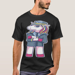 Camiseta Chica Piloto Futuro Cute Costuma Piloto De Unicorn