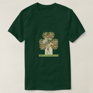Camiseta Chica pin-up del día de San Patricio vintage