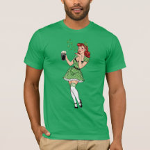 Chica Pin Up Irlandesa Amante de la Cerveza