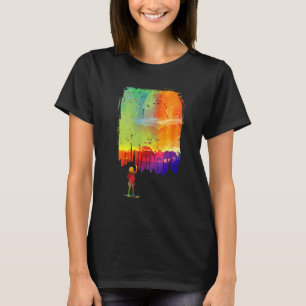 Camiseta Chica Pinta Una Foto Safari En La Pared Con Elefan