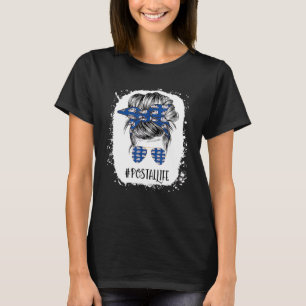 Camiseta Chica Postal Life Messy Bun Postal Worker