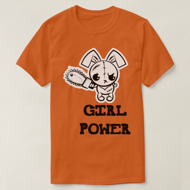 Camiseta Chica Power Cute toon Voo Bunny (Diseño del anverso)